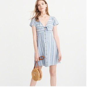 Abercrombie & Fitch Blue Knot Front Dress XXS